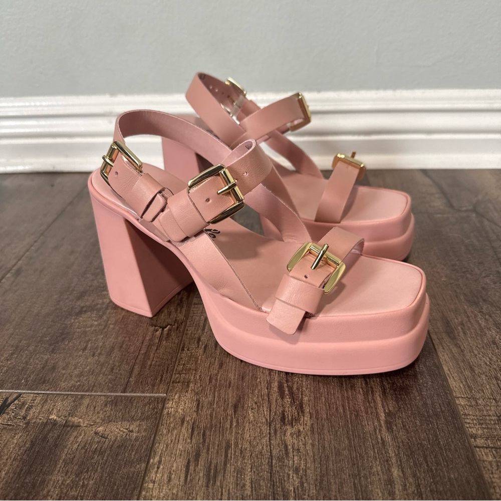 Free People Pamela Double Stack Platform Heel Sandal Size 36.5